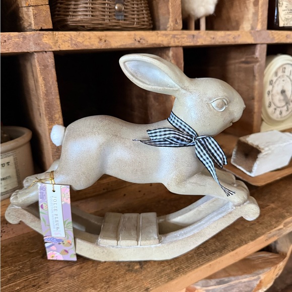 Adorable Brand NWT Rocking Rabbit Spring Easter Decor - Picture 1 of 16